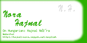 nora hajnal business card